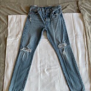 Levi's Classic 501 Light Blue Denim Jeans